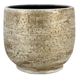 FLORAN Übertopf Aveiro Goldfarben/Weiß verwaschen Ø 19 cm - Keramik