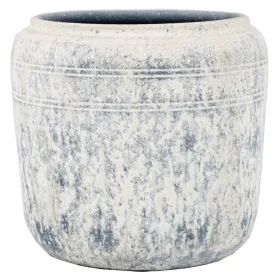 FLORAN Übertopf Milou Weiß/Blau verwaschen Ø 19 cm - Keramik