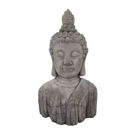 GASPER Cement Buddha Büste in Holzoptik 14 x 26,5 cm