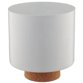 GASPER CREATIV home Übertopf Weiß matt Ø 17,5 x 19,5 cm - Metall & Kork