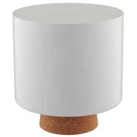 GASPER CREATIV home Übertopf Weiß matt Ø 19,5 x 22 cm - Metall & Kork