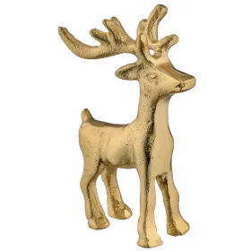 Gasper Dekofigur Hirsch goldfarben 12 cm x 8 cm x 5 cm- Aluminium