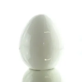 GASPER Dolomit Deko-Ei Weiß Craquelé Optik glasiert Ø 6,5 cm x 8 cm