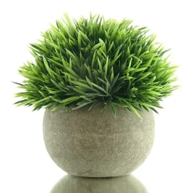 GASPER Knuffige Grashalbkugel im Betontopf 14 cm - Kunstpflanzen GASPER Knuffige Grashalbkugel im Betontopf 14 cm - Kunstpflanzen