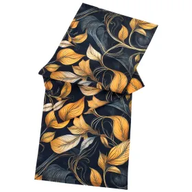 GASPER Lepuro Samt Tischläufer INSTYLE mit Print schwarz 140 x 40 cm