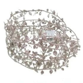 GASPER Mini Blattgirlande m. Glitter,rosa,180 cm,1/Poly