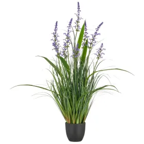 GASPER Salbei-Salvia Blau-Weiß im schwarzem Topf Ø 11,5 cm Höhe 75 cm - Kunstpflanzen GASPER Salbei-Salvia Blau-Weiß im schwarzem Topf Ø 11,5 cm Höhe 75 cm - Kunstpflanzen