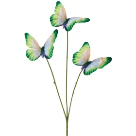 GASPER 3 Schmetterlinge am Stiel Grün 58 cm - Fantasie