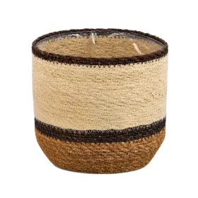 Gasper Seegras Übertopf SEWING mit Folie brauntöne Ø 16 cm