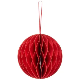 GASPER Weihnachtsanhänger Kugel Rot mit Magnetverschluss Ø 15 cm - Papier