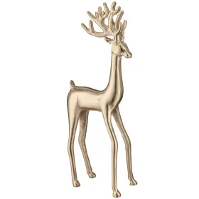 GASPER Weihnachtsfigur Hirsch Goldfarben massiv 41 cm - Aluminium