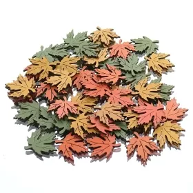 Herbstdeko Streuartikel Ahorn - Blättermix Grün & Herbstfarben aus Sperrholz