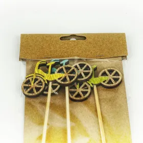 Holz Fahrrad Stecker 30cm, gelb