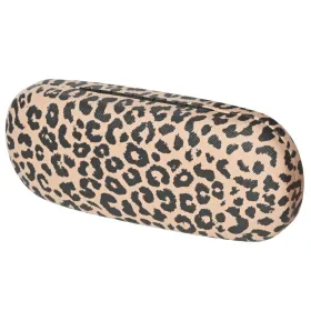 Kaemingk Hartschalen Brillenetui Leopardenlook Schwarz-Beige 6 x 16,5 cm - Polyester