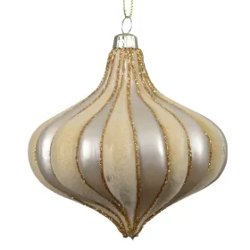 Anhänger Zwiebelform Ø 10 cm silber-/gold-/beigefarben