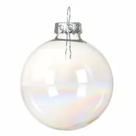 Kaemingk Christbaumkugeln tranparent-irisierend Ø 7 cm, aus Glas 8er Set