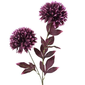 Chrysantheme am Stiel Dunkelviolett Höhe 80 cm Breite 10 cm Länge 24 cm - Kunstblumen