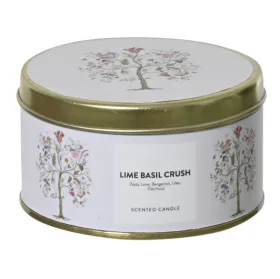 Kaemingk Duftkerze in Dose Lime Basil Crush Ø 7,8 cm Höhe 4,5 cm - Wachs & Metall