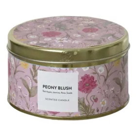 Kaemingk Duftkerze in Dose Peony Blush Ø 7,8 cm Höhe 4,5 cm - Wachs & Metall