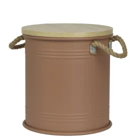 Kaemingk Eisentonne mit Deckel braun Ø 30 cm H: 33 cm