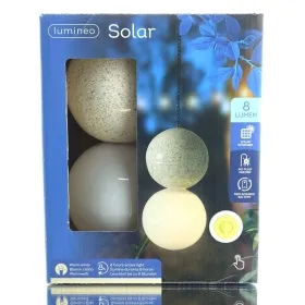 Lumineo LED Solar Hängelampe Weiß Ø Kugel 10 cm 3 LED - warmweiß