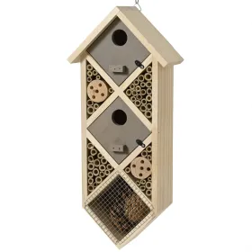 Kaemingk Insektenhotel Raute Grau 18 x 42 cm - Pinienholz