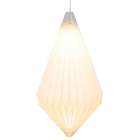 Lumineo Ornament-Hängelampe Weiß Outdoor Ø 25 cm Höhe 42 cm 6 LED - warmweiß Lumineo Ornament-Hängelampe Weiß Outdoor Ø 25 cm Höhe 42 cm 6 LED - warmweiß