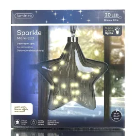 Lumineo Micro-LED Stern Anthrazit transparent mit Lichterkette warmweiß Ø 20 cm 20 Lichter - warmweiß Lumineo Micro-LED Stern Anthrazit transparent mit Lichterkette warmweiß Ø 20 cm 20 Lichter - warmweiß