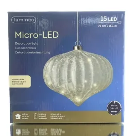 Lumineo Micro-LED Leuchte in Zwiebelform Weiß für den Innenbereich Ø 20 cm 15 Lichter - warmweiß Lumineo Micro-LED Leuchte in Zwiebelform Weiß für den Innenbereich Ø 20 cm 15 Lichter - warmweiß
