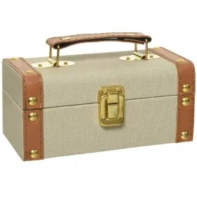 Kaemingk Mini-Truhe / Koffer S Beige aus Kunstleder 17,5 cm x 9,5 cm Kaemingk Mini-Truhe / Koffer S Beige aus Kunstleder 17,5 cm x 9,5 cm