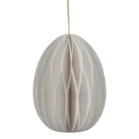 Kaemingk Osterdeko Papier-Ei Ø 9,5 cm Höhe 13 cm - weiß - 100% FSC