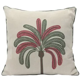 Kaemingk Outdoor-Kissen Palme rosa/grün L: 3 W: 45 H: 45 cm - Polyester-Baumwolle