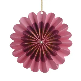 Kaemingk Papierblume - Papierrosette Rosa Lila & Orange Ø 10,5 cm