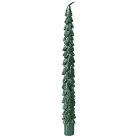 Spitzkerzen Tannenbaum Grün mit Glitter Ø 2,1 cm Höhe 25 cm - 2 Stück