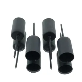 Kaemingk Stabkerzenhalter Schwarz Ø 2,3 x 9,2 cm aus Eisen - 4er Set