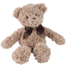 Teddybär mit karierter Schleife Höhe 30 cm Breite 15 cm Länge: 25 cm
