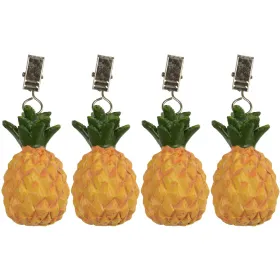 Kaemingk Tischdeckengewicht Ananas L: 14 cm W: 7 cm H: 3,7 cm - 4 Stück Polyresin