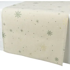 Tischläufer Beige/Natur Breite 40 cm, Länge 140 cm - Polyester & Baumwolle