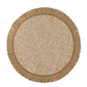 EVERLANDS Tischset Braun mit Fransenoptik Ø 38 cm H: 0,3 cm - Papierseil