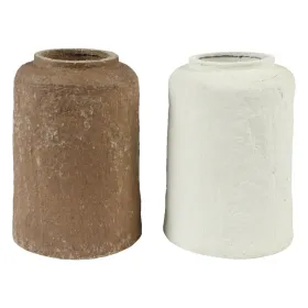 Kaemingk Vase Papier 2 farbig sortiert 15,5-H21 cm