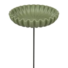 Kaemingk Vogelfutterstelle/-tränke Olivgrün Ø 20 cm 76 cm - Bambusfaser & Metall