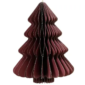 Kaemingk Weihnachtsanhänger Tannenbaum Maroon Glitter & Aufhänger 15 cm - Papier