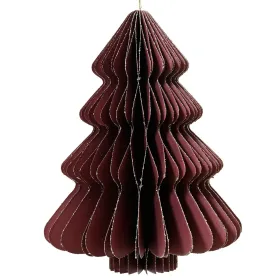 Kaemingk Weihnachtsanhänger Tannenbaum Maroon Glitter & Aufhänger 20 cm - Papier