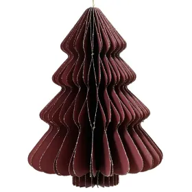 Kaemingk Weihnachtsanhänger Tannenbaum Maroon Glitter & Aufhänger 40 cm - Papier