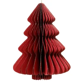 Kaemingk Weihnachtsanhänger Tannenbaum Rot Glitter & Aufhänger 40 cm - Papier