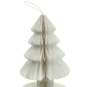 Kaemingk Weihnachtsanhänger Tannenbaum Weiß Glitter & Aufhänger 20 cm - Papier Kaemingk Weihnachtsanhänger Tannenbaum Weiß Glitter & Aufhänger 20 cm - Papier