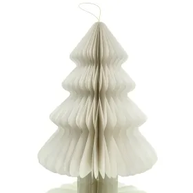 Kaemingk Weihnachtsanhänger Tannenbaum Weiß Glitter & Aufhänger 40 cm - Papier Kaemingk Weihnachtsanhänger Tannenbaum Weiß Glitter & Aufhänger 40 cm - Papier