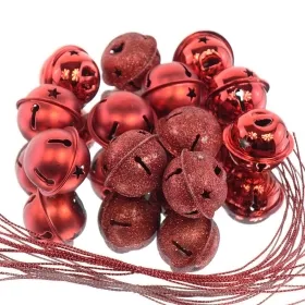 Kaemingk Weihnachtsdeko Glocken Rot 3 Oberflächen Ø 3 cm Metall - 12er Set Kaemingk Weihnachtsdeko Glocken Rot 3 Oberflächen Ø 3 cm Metall - 12er Set