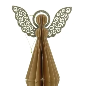 Kaemingk Weihnachtsengel Sandfarben mit Glitterflügeln faltbar 15 cm - Papier Kaemingk Weihnachtsengel Sandfarben mit Glitterflügeln faltbar 15 cm - Papier
