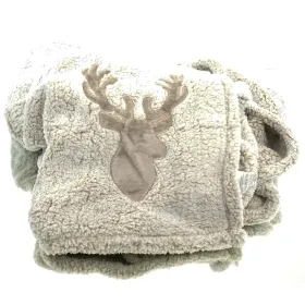 Kaemingk Weihnachtskuscheldecke Hirsch Beige 130 x 170 cm - Polyester & Samt Kaemingk Weihnachtskuscheldecke Hirsch Beige 130 x 170 cm - Polyester & Samt